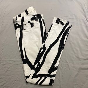 Rag and Bone skinny jeans black and white
